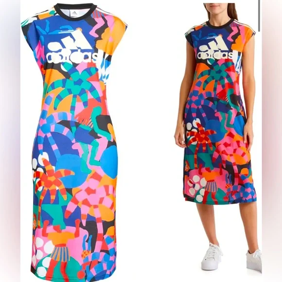 adidas Dresses Adidas Farm Rio Tiki Beach Dress Cover Up